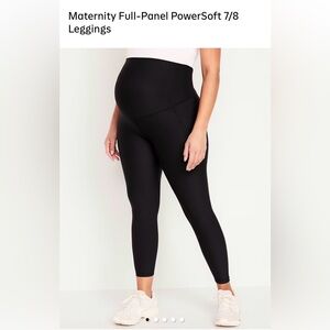 Old Navy Maternity Black Ribbed Leggings